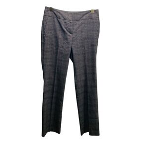 Ann Taylor Dressy Pants Womens Herringbone Brown 4 Curvy‎ Spandex Career Office